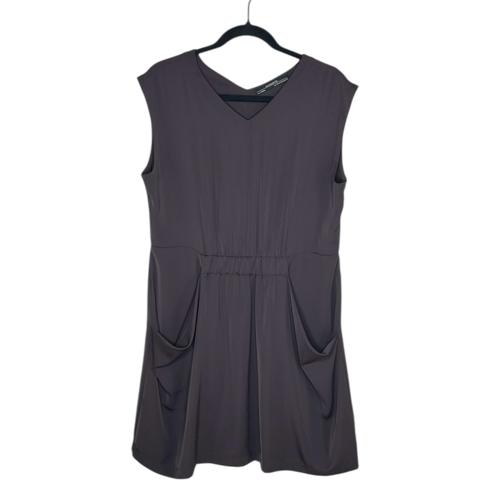 ALLSAINTS Thea Mini Dress with Slouch Front Pockets in Brown size US 8